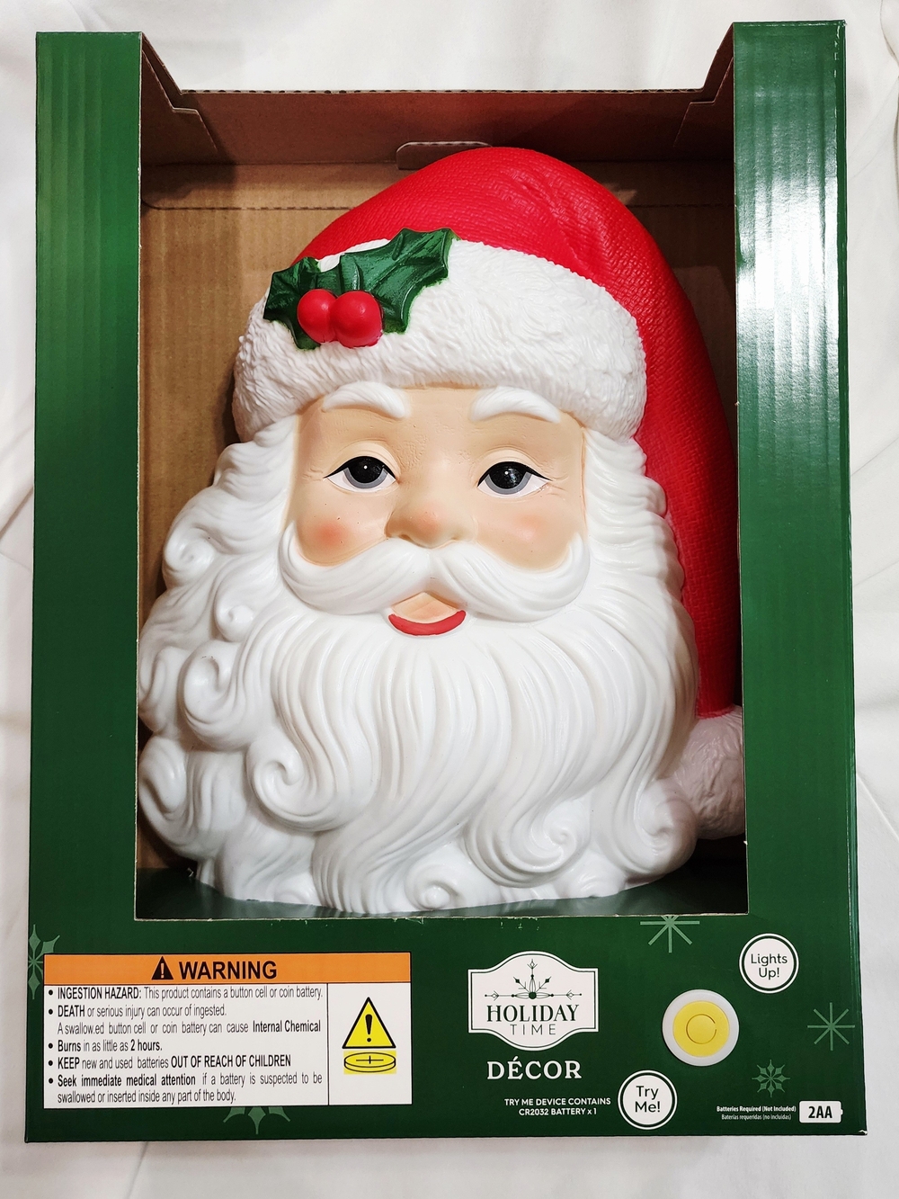 Vintage Blow Mold Style Santa Face Wall Decor